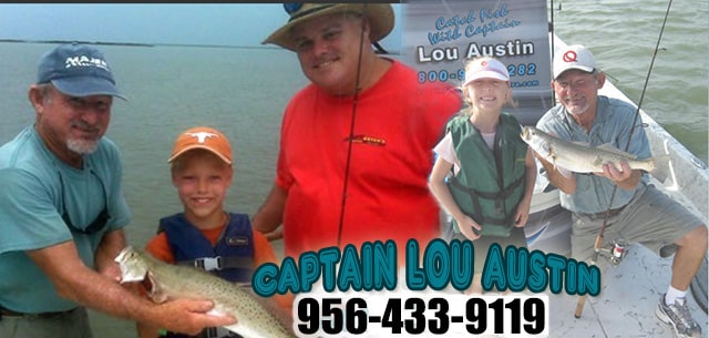 Austin Fishing Charters - Captain Lou Austin Laguna Madre Bay South Padre Island and Port Isabel fishing trips